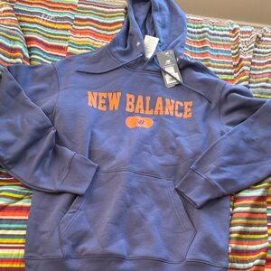 New Balance Blue Hoodie with Orange Accents size medium, newer tags